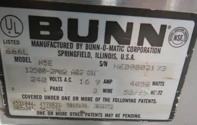 USED BUNN H5E