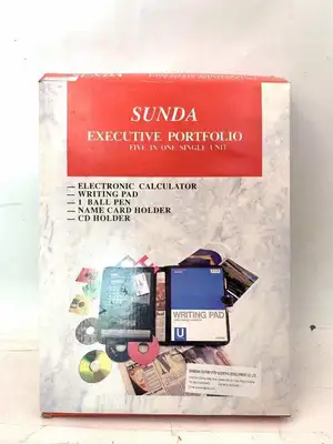 Sunda Executive Portfolio – Black – 5 in 1 Single Unit Note Pad