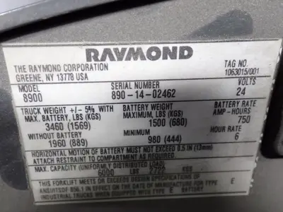USED RAYMOND 8900