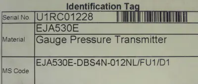 NEW YOKOGAWA EJA530E-DBS4N-012NL/FU1 PRESSURE TRANSMITTER EJA530EDBS4N012NLFU