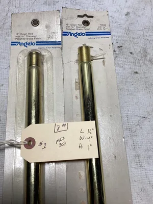 Angelo 12″ Brass Finish Down Rod 77042 -NOS
