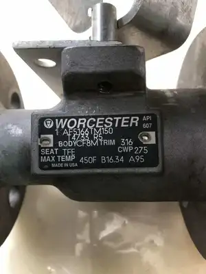 Worcester AF5166TM150 1″ Manual Ball Valve 275CWP 450°F Class 150 CF8M