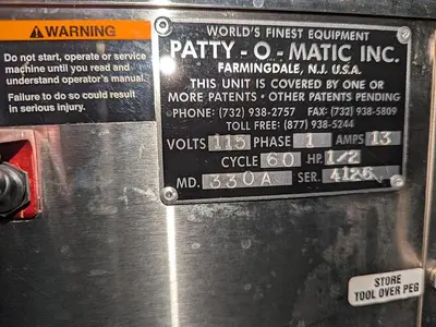 USED PATTY-O-MATIC 330A