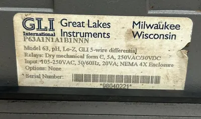 USED GREAT LAKES INSTRUMENTS P63A1N1A1B1NNN