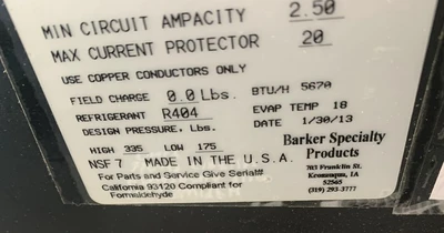 129-0091 Barker PF6R 6’ Remote Self Service Multi Deck Cooler Case