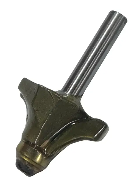 Carbide Tipped Beading Router Bit, 1-1/4" Cut Diameter, 3/8" Radius, 1/4" Shank
