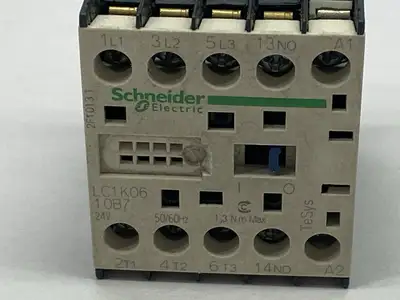 LC1K0610B7 | Schneider Electric  Contactor 3P 6A 440V 24VAC Coil - Used