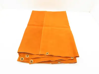 Cowhide Leather Welding Blanket Screen Curtain w/Eyelets 66" x 48"