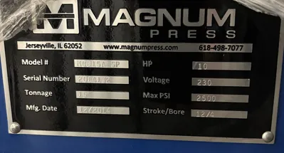 2014 MAGNUM MCB-15A SP C Frame and Gap Frame Press | Kempler Machinery (5)