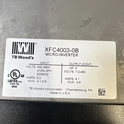 New | in-Stock TB Wood's XFC4003-0B Variable Speed Drives California US | Davliegogo LLC #1705396