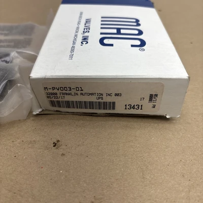 NEW MAC VALVES INC M-PV003-01
