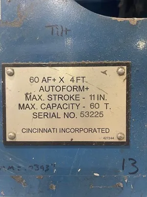 2005 CINCINNATI INC 60AF+4 Press Brakes | Used Fab Machines (5)
