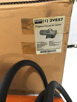 Dayton 3VE57 Propane Forced Air Heater 70K-100K BTU 0.8A 35CFM