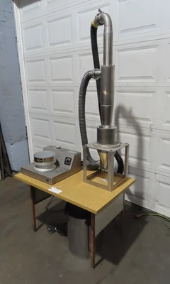 Minox Air Swept Sieve, 8" dia. with vacuum and a cyclone