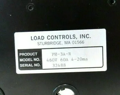 NEW LOAD CONTROL PH-3A-R POWER CELL POWER TRANSDUCER 460V 60A PH3AR