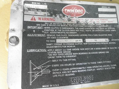 USED TWIN DISC SP111HP2