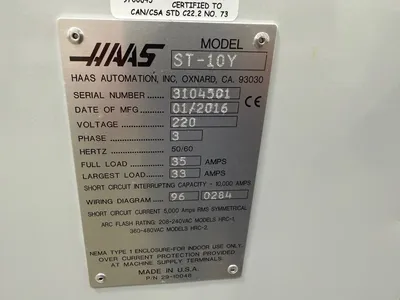 2016 HAAS ST-10Y CNC Lathes | Hindley Machine Tool Sales, LLC (21)