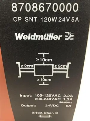 USED WEIDMÜLLER 8708670000