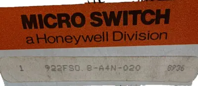 NEW HONEYWELL MICROSWITCH 922FS0.8-A4N PROXIMITY SWITCH 922FS08A4N 020