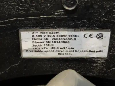 IDD Process Packaging Stainless Bulk Dryer System 52x120x96" ID 20kw Blowers x3