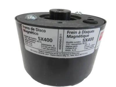 NEW DAYTON 5X400 MAGNETIC DISC BRAKE 115V 1PH 60HZ .16AMP