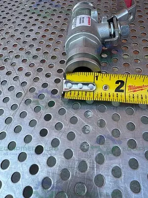 USED EDWARDS IBV16MKS STAINLESS STEEL VACUUM BALL VALVE W/ KF25 FITTING