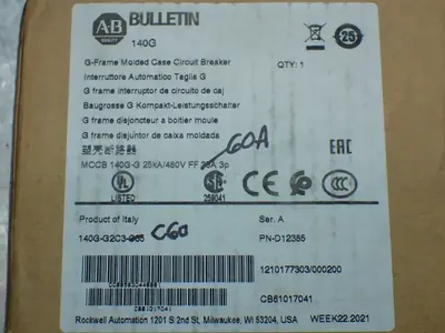 New | in-Stock ALLENBRADLEY 140GG2C3C60 Circuit Breakers Ohio US | HGR 24 #1069583
