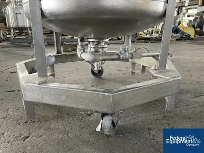 USED Brighton 100 Gal Brighton Jacketed Receiver, 316L S/S, 50/50#