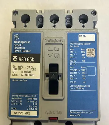 Used WESTINGHOUSE HFD3020 Miscellaneous Equipment (Electrical & Power) Ohio US | Surplus Asset Holdings #1237603