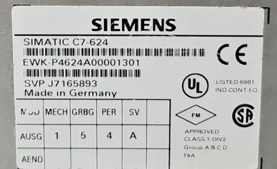 Siemens Simatic C7-624 Interface Panel (BIN254)