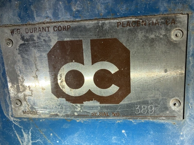 USED W.G. DURANT CORP 100