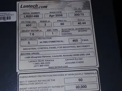 USED 2008 LANTECH 200/75
