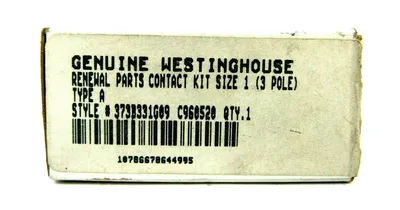 NEW WESTINGHOUSE 373B331G09 CONTACT KIT SIZE 1 TYPE A 3 POLE