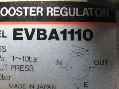 SMC EVBA1110 1-10 Bar Input 20 Bar Output Pressure Booster Regulator