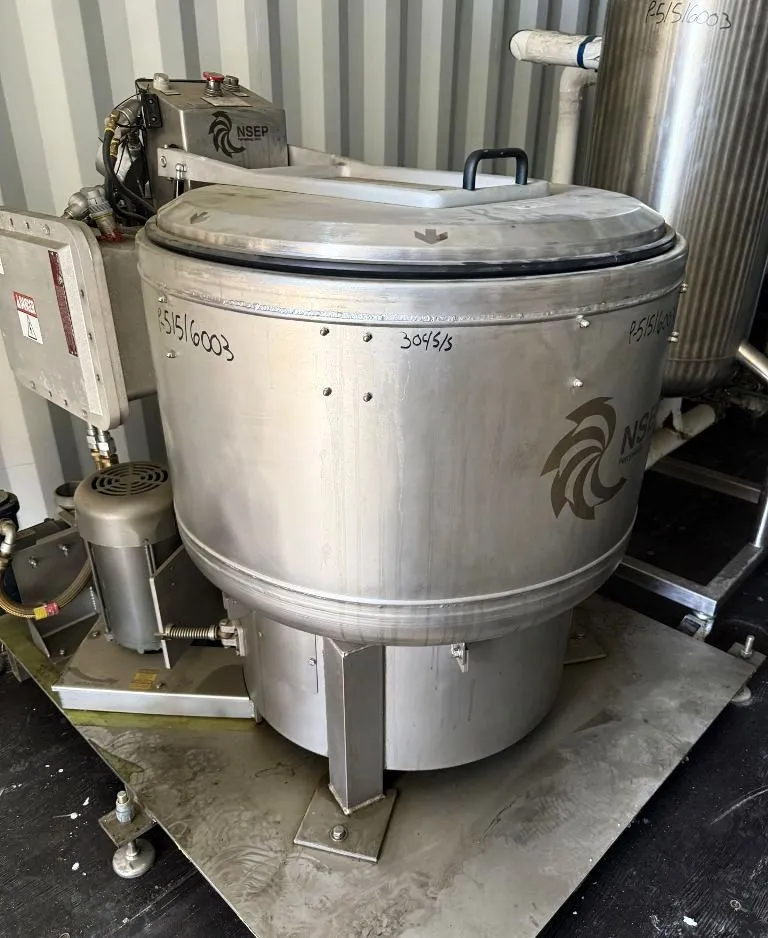North Star 755 XP perforate basket centrifuge, 304SS.