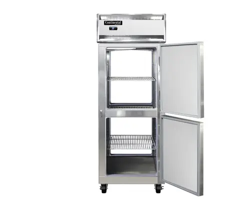 Continental 1FENSAPTHD 28 1/2" One Section Pass Thru Freezer, (4) Right Hinge Solid Doors, 115v