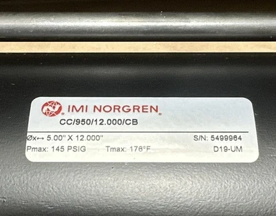 New | in-Stock Norgren CC/950/12.000/CB Cylinders Indiana US | J&J Industrial Supply #1072786