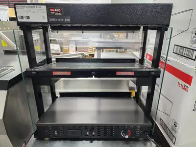 Used Hatco Used Hatco GRHW-1SGD Mini-Merchandising Warmer, Heated Glass-Shelf & Breath Protector Countertop Display Warmers Illinois US | Falcon Restaurant Supply #1376657