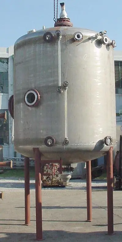 SPC1037  Tank 2400 gallon vertical tank, 304 SS, dish