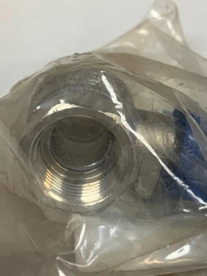 1/2" Female STH DN 15 PN 30 Stainless Steel Blue Vinyl Handle(Lot Of 2)