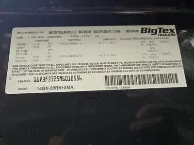 Used 2021 BIG TEX 14GN Deckover Trailers California US | Ben Kaplan Equipment #1420844