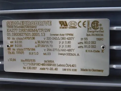 USED SEW EURODRIVE KAZ77 DRE160M4/TF/2W
