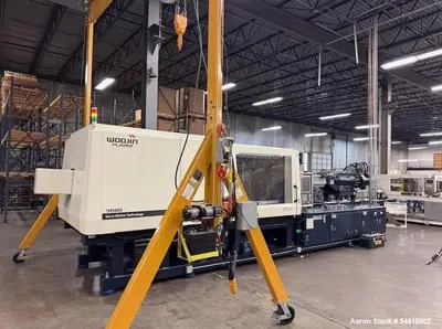 Used Woojin TH500S 496 Ton Injection Molding Machine (2017) with Keba Controls & Core Pull for Heavy-Duty Production