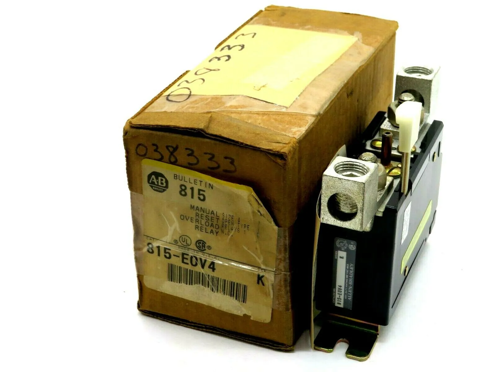 NEW ALLEN BRADLEY 815-E0V4 SER.K MANUAL SIZE 4 RESET OVERLOAD RELAY 815E0V4