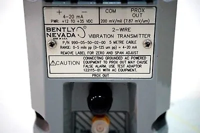 NEW BENTLY NEVADA 990-05-50-02-00 VIBRATION TRANSMITTER 99005500200