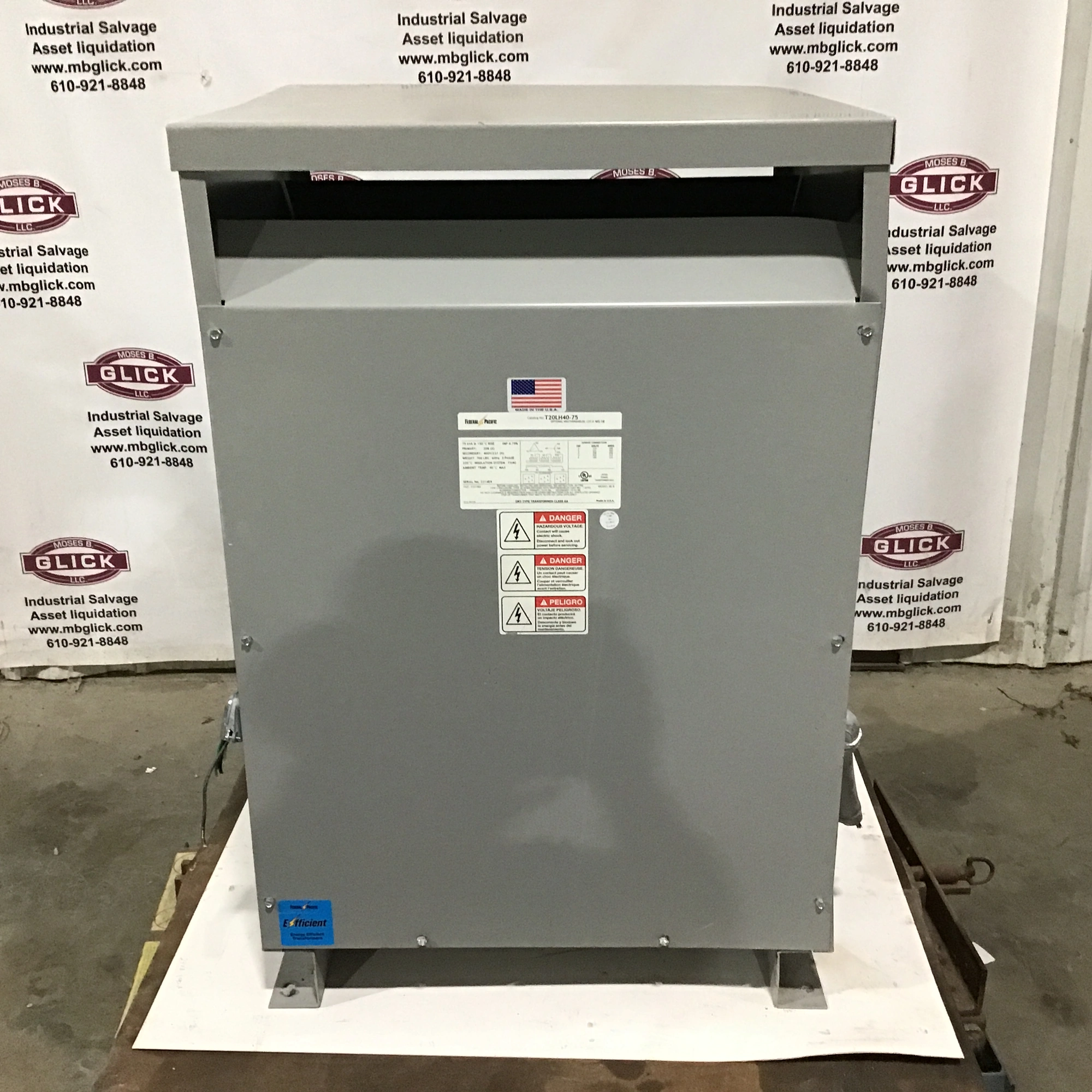 Federal Pacific 36B – T20LH40-75 Dry Type Transformer Class AA 75kVa 3Phase 60Hz