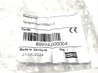USED ATLAS COPCO SPIGOT NUT M30 X 1.5, 80602000004
