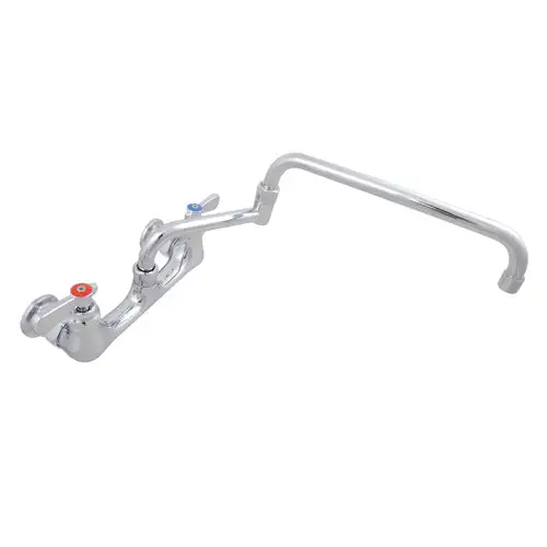 John Boos PBF-18-DJSLF Splash Mount Faucet w/ 18" Double Jointed Swing Nozzle