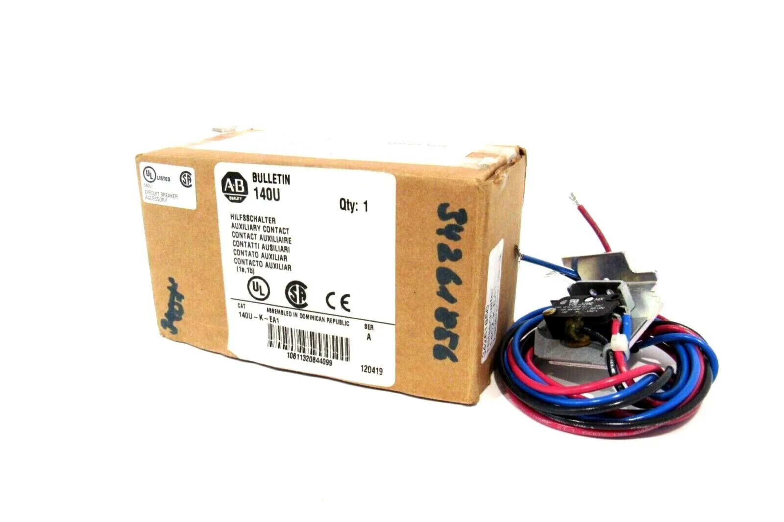 NEW ALLEN BRADLEY 140U-K-EA1 AUXILIARY CONTACT SER.A 140UKEA1