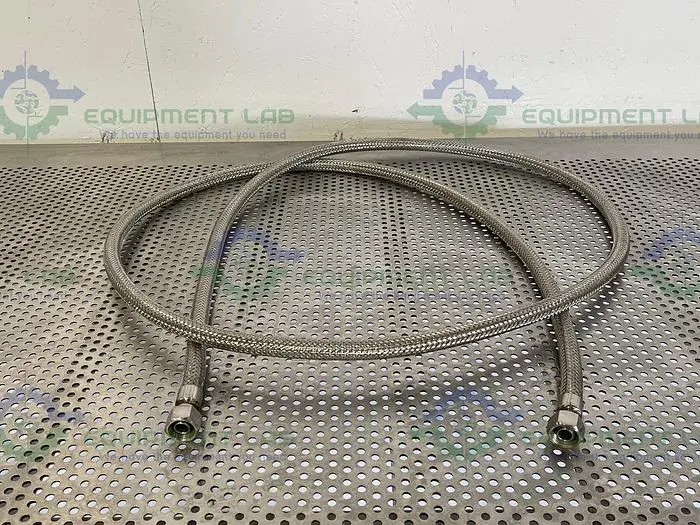 Used 118" STAINLESS STEEL BRAIDED HOSE W/ 1/2" NPT FITTINGS Hoses | Equipment Lab #486854